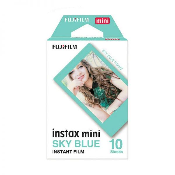 Película Fujifilm Instax Mini (marco celeste) - 10 hojas