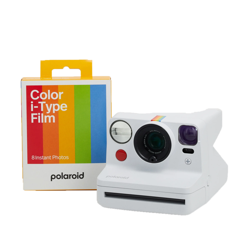 Cámara Polaroid Now+ Gen 3 Blanca + Color Film (8 photos)